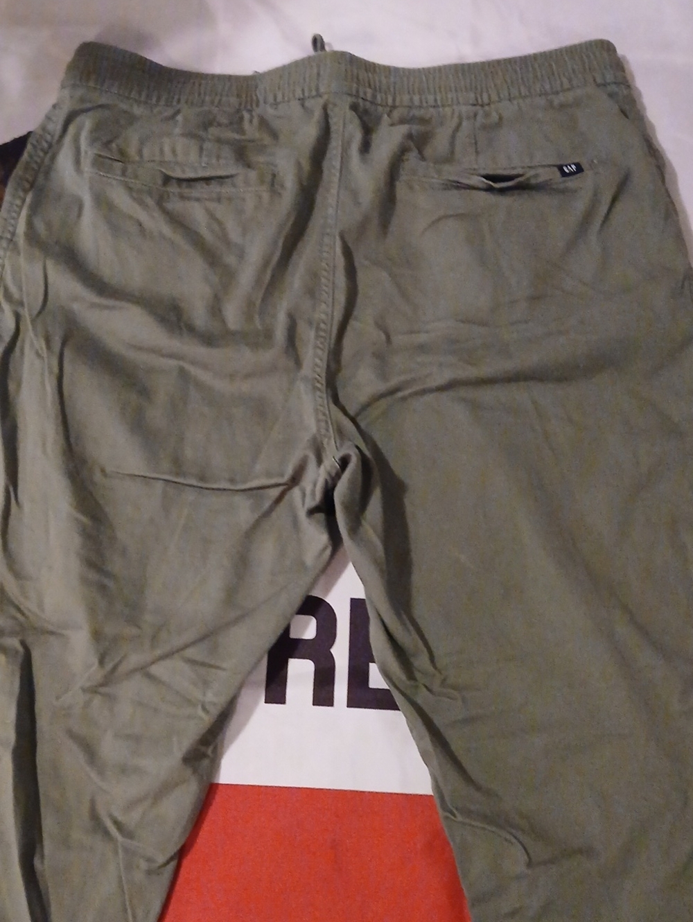 GAP Olive Green Cargo Pants with Elastic Waist